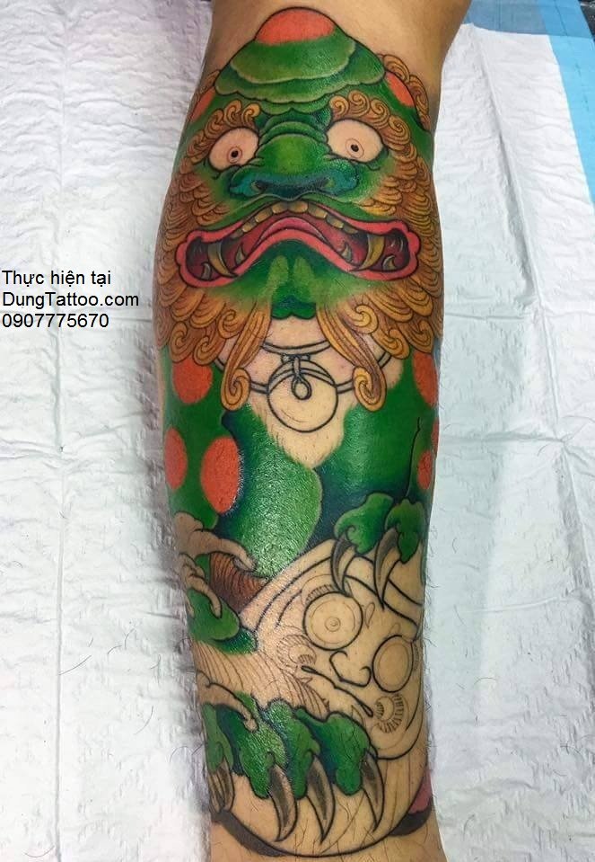 Hình phong thuỷ kỳ lân xanh Dũng thực hiện0907775670