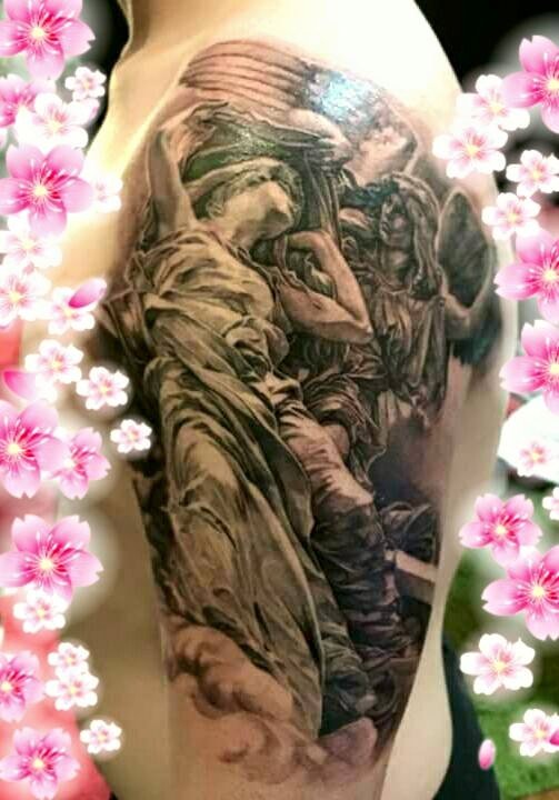 Hình xăm thiên thần cho anhy Vị Chồng chị Thuý