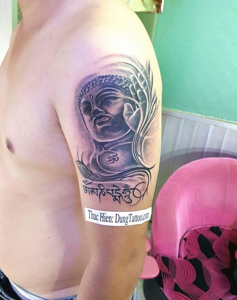 Hình xăm phật -thực hiện tại dũng 0907775670