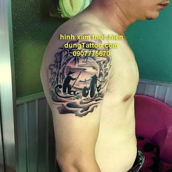 Hình xăm chữ cha mẹ cánh tay đẹp nhất hiện nay-thực hiện tại dũng 0907775670