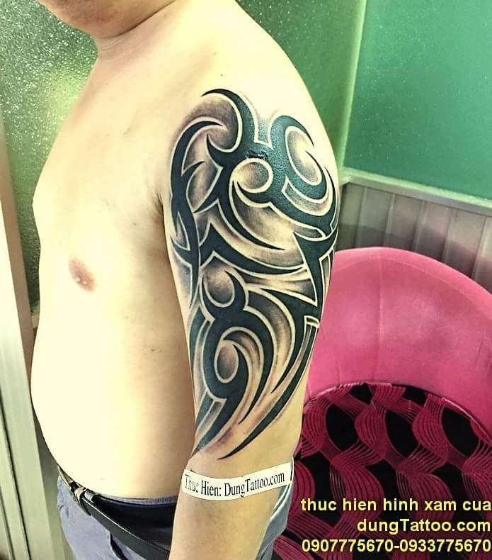 Hình xăm hoa văn truyền thống cổ điển -thực hiện tại dũng 0907775670