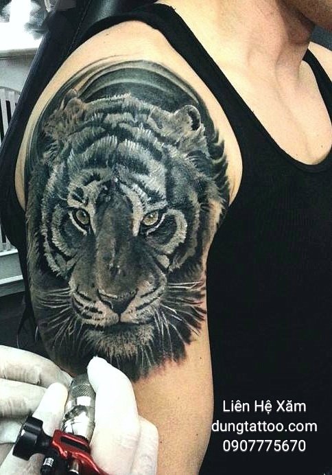 hình xăm cọp 3d phong thủy dũng thực hiện 0907775670